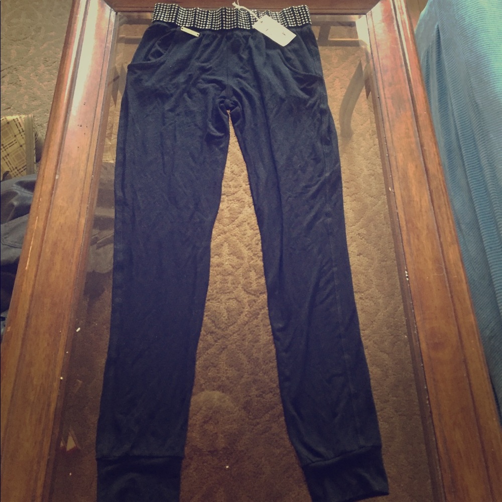 Black leggings with rhinestones!